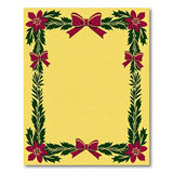 Festive Poinsettia Holly Border Area Rug