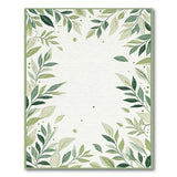 Green Leaf Border Area Rug