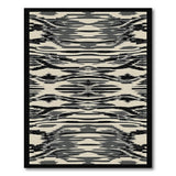 Black and White Black White Heritage Tribal Area Rug