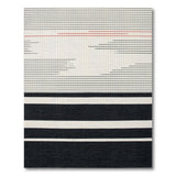 Black and White Modern Black White Striped Geometric Area Rug