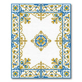 Elegant Blue Gold Persian Medallion Area Rug