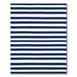 Coastal Beach Navy Blue Striped Coastal Area Rug