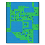 Pixelated Coastal Island Lagoon Rug