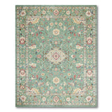 Teal Green Floral Persian Area Rug