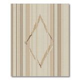 Beige Geometric Diamond Stripe Area Rug