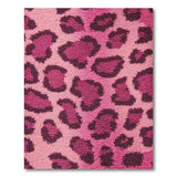 Hot Pink Leopard Print Tufted Area Rug