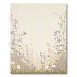 Purple Wildflower Meadow Beige Area Rug