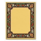 Ornate Art Nouveau Floral Border Rug