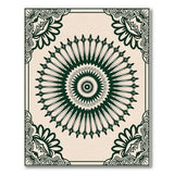 Traditional Persian Green Ornate Green Mandala Persian Area Rug