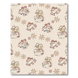 Whimsical Pink Ice Skating Cartoon Area Rug