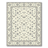 Ivory Navy Floral Vine Area Rug