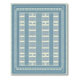 Geometric Modern Blue Teal Geometric Woven Area Rug