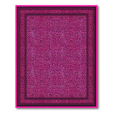 Bold Pink Leopard Area Rug