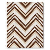 Brown Tan Chevron Geometric Area Rug
