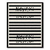 Bold Redacted Stripe Black White Area Rug
