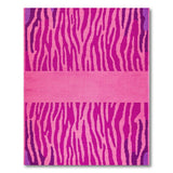 Pink Vibrant Pink Zebra Stripe Area Rug