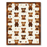 Cute Brown Teddy Bear Scatter Area Rug