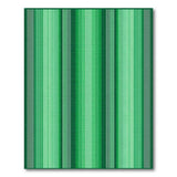 Green Lush Green Vertical Stripe Area Rug