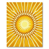 Geometric Modern Radiant Sunburst Yellow Geometric Area Rug
