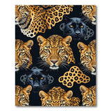 Fierce Leopard Panther Pattern Area Rug