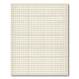 Beige Gingham Check Plaid Area Rug