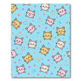 Playful Cartoon Cat Faces Area Rug
