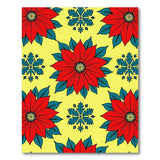 Multi-color and Patterns Red Poinsettia Floral Area Rug