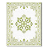 Floral Vintage Green Elegant Green Floral Medallion Area Rug