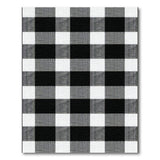 Black White Buffalo Check Rustic Farmhouse Rug