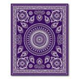 Traditional Persian Purple Mandala Traditional Persian Area Rug