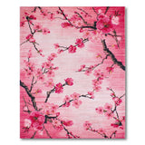 Pink Pink Cherry Blossom Floral Area Rug