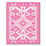 Bold Pink Southwestern Geometric Area Rug