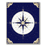 Navy Compass Rose Area Rug