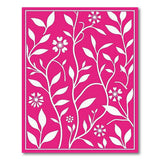 Hot Pink Floral Vine Cut-Out Area Rug