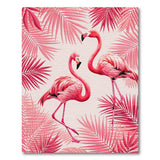 ODIKA Tropical Flamingo Pink Washable Area Rug - Non-Slip & Low Pile