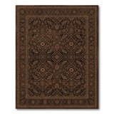 Dark Brown Fish Motif Persian Area Rug