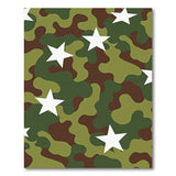 Green Camo Stars Area Rug