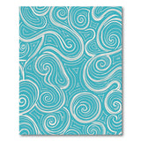 Blue and Teal Swirl Geometric Area Rug