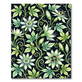 Passionflower Vines Green Area Rug