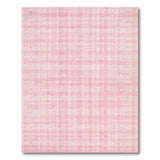 Pink Gingham Distressed Vintage Area Rug