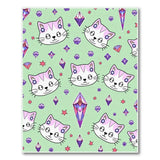 Cute Cartoon Cats Gems Area Rug