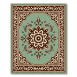 Traditional Persian Ornate Teal Mandala Persian Area Rug