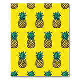 ODIKA Yellow Pineapple Pattern Washable Low Pile Area Rug