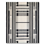 Geometric Modern Black and White Modern Black White Geometric Stripe Rug