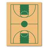 Green Green Basketball Court Area Rug