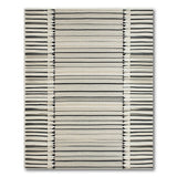Bold Black Stripe Woven Area Rug