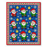 Festive Cartoon Gnomes Christmas Area Rug