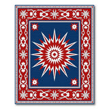 Navy Blue Starburst Medallion Persian Area Rug