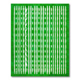 ODIKA Vibrant Green Wavy Geometric Area Rug