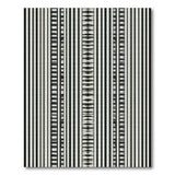 Distressed Vintage Distressed Black White Vertical Stripe Area Rug